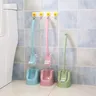 Brosse toilette porte socle fermé plastique rose menthe… – vue 3