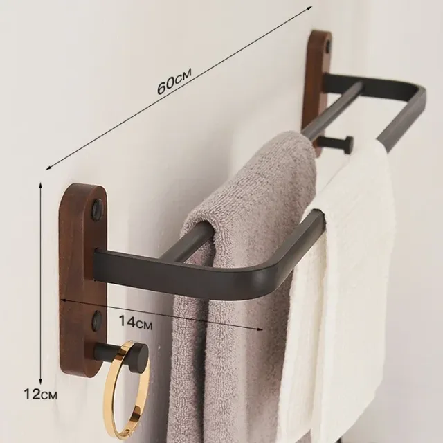 Porte serviettes mural barres pliantes étagères… – vue 4