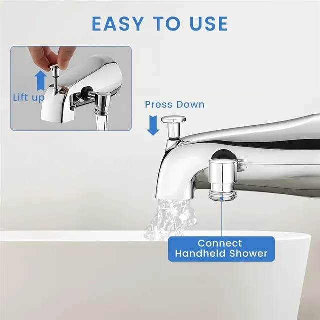 Bec de baignoire A01V avec inverseur – vue 3