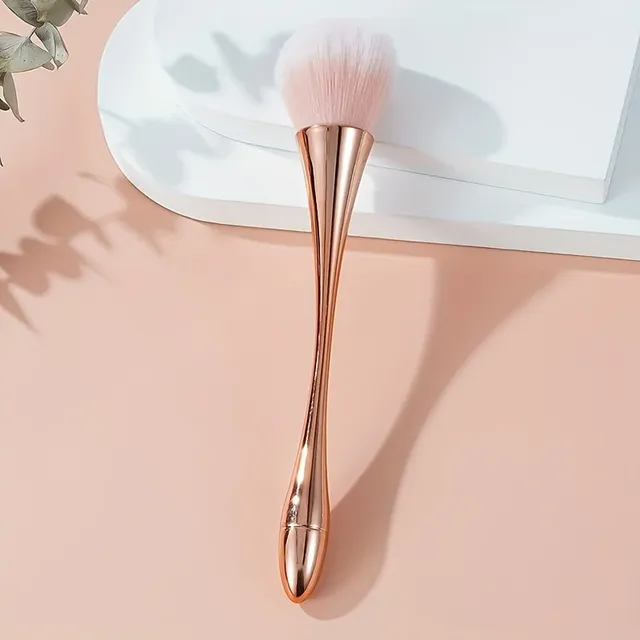 Pinceau de maquillage en éventail doré Rose – vue 2