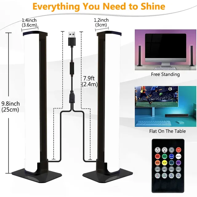 Barre lumineuse LED USB RGB – vue 3