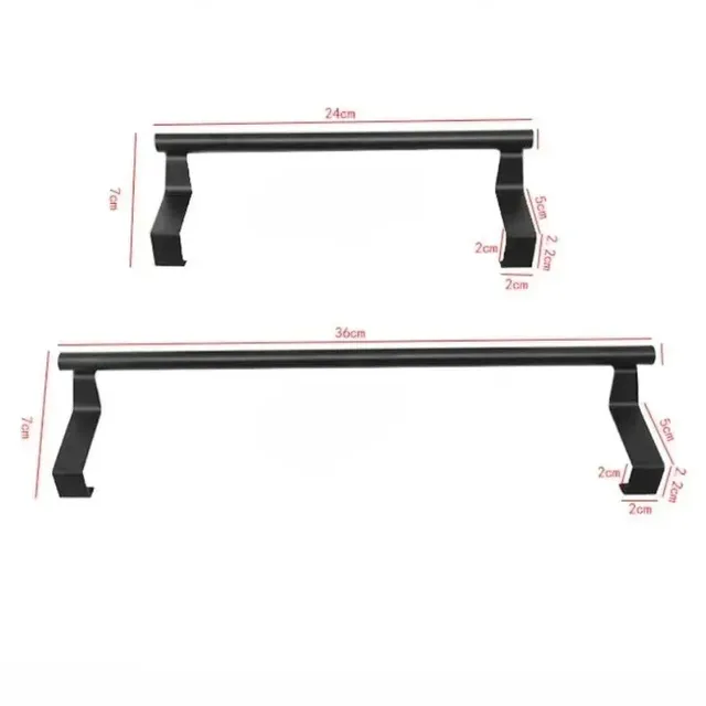 Porte serviettes acier inoxydable résistant noir mat… – vue 6