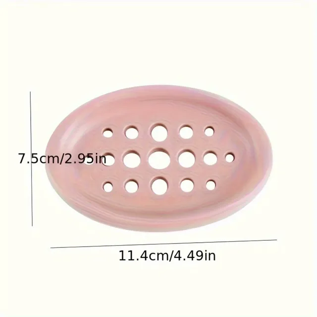 Oval Silicone Soap Dish with Self Draining… – vue 4