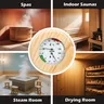Thermomètre hygromètre sauna mural bois clair rond… – vue 6