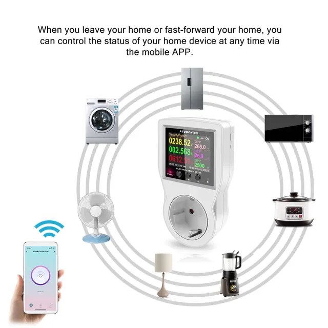 Wattmètre numérique à prise intelligente WIFI – vue 6