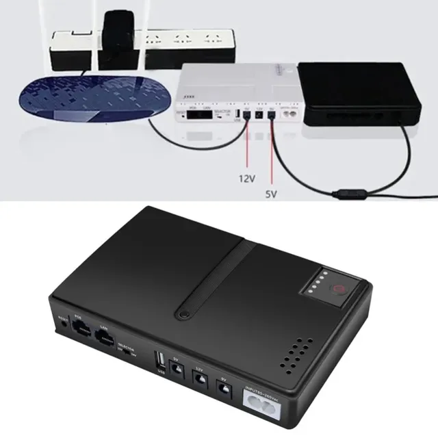 Alimentation UPS 10400mAh 36W USB 5V DC 5V 9V 12V POE…