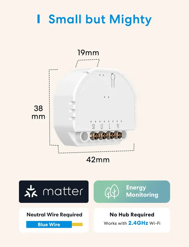 Meross Matter 2/4 Pack commutateur mural Wi-Fi… – vue 6
