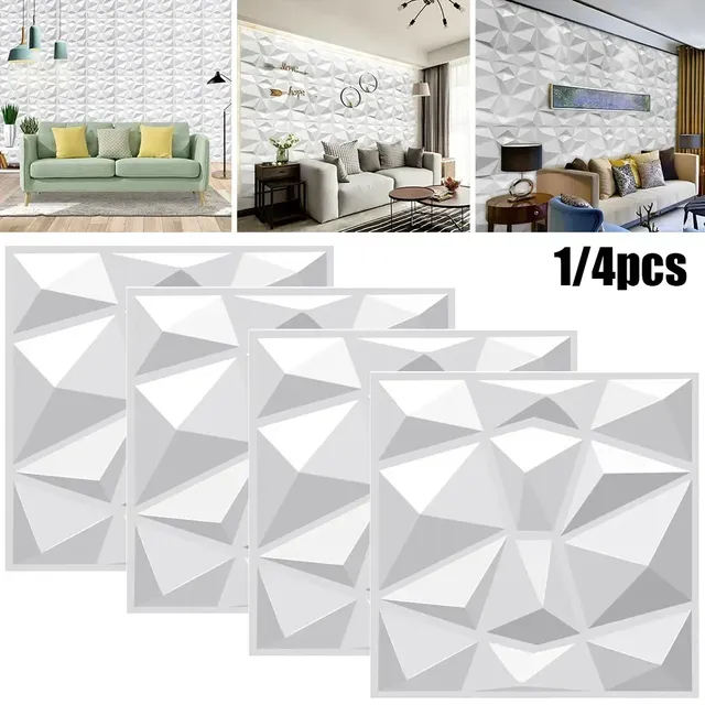 3D White Decor Interior Wall Panels Foam Wallpaper… – vue 6