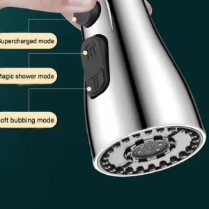 Extension de robinet de cuisine Flexible, prévention des éclaboussures, trois Modes d&rsquo;économie d&rsquo;eau, filtre de pulvérisation étendu pour la maison