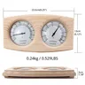 Thermomètre hygromètre sauna bois clair double cadran… – vue 6