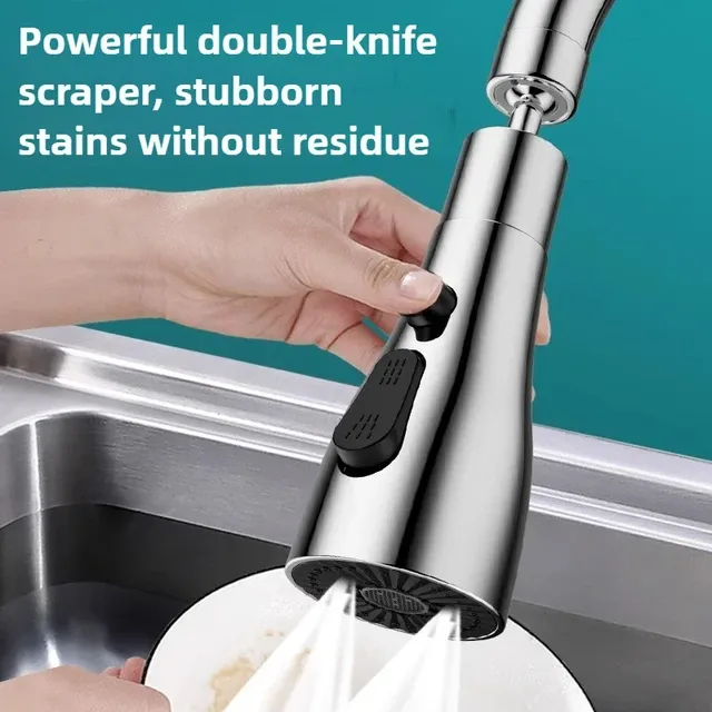 Robinet de cuisine chromé élégant 1 pièce – vue 4