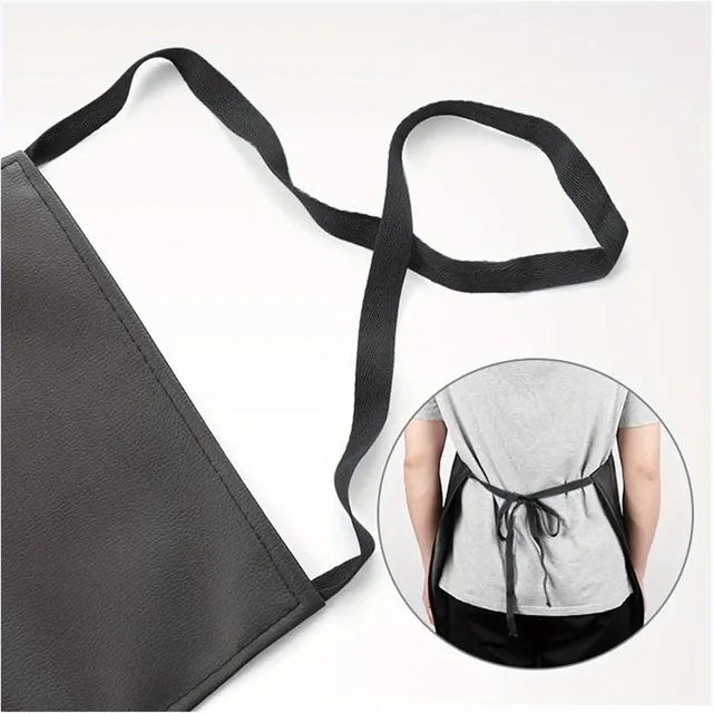 Tablier imperméable robuste en cuir PU pour la vaisselle… – vue 2