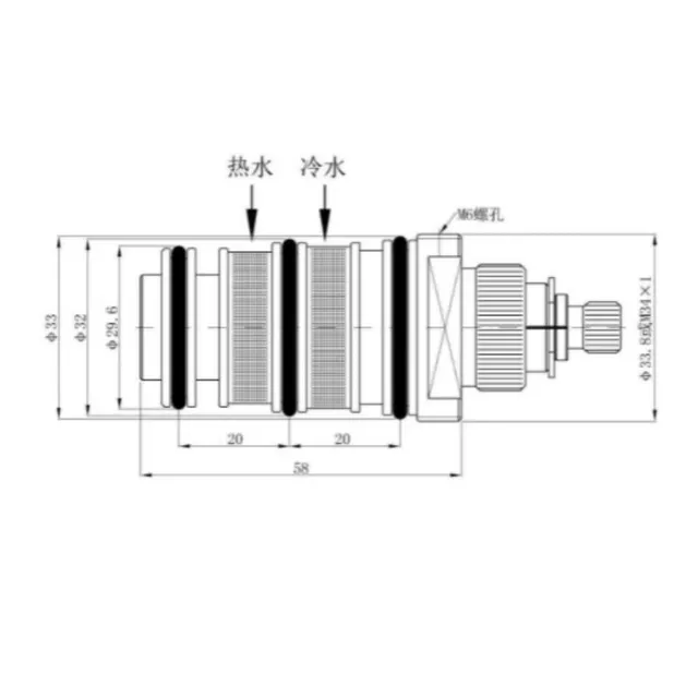Cartouche thermostatique robinet laiton doré tige… – vue 4