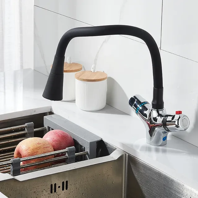 Robinet thermostatique de cuisine finition chromée en… – vue 5