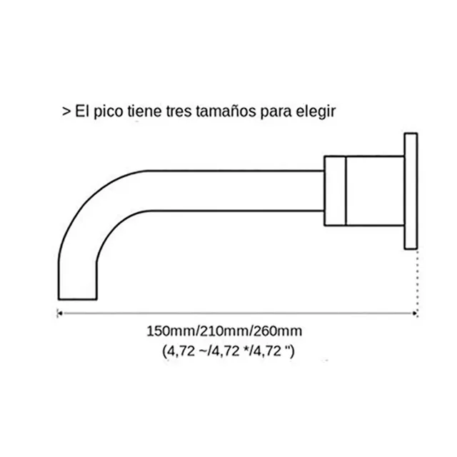 Mitigeur mural lavabo bec cylindrique incurvé finition… – vue 4
