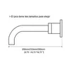 Mitigeur mural lavabo bec cylindrique incurvé finition… – vue 4