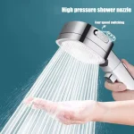 Pommeau de douche haute pression, économie d&rsquo;eau, support de douche réglable, arrêt à une touche, pulvérisateur de Massage de l&rsquo;eau, ménage 2025