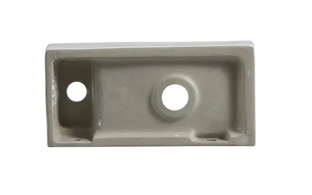 Lavabo mural rectangulaire compact céramique blanche… – vue 2