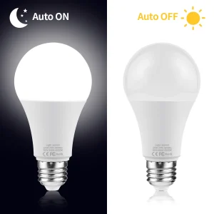 Ampoule LED avec capteur de lumière E27, 15W, crépuscule à l’aube, interrupteur marche/arrêt automatique intelligent, lampe jour à nuit, 110V 220V, pour escalier, couloir, allée Ampoule LED avec capteur de lumière E27, 15W, crépuscule à l’aube, interrupteur marche/arrêt automatique intelligent, lampe jour à nuit, 110V 220V, pour escalier, couloir, allée