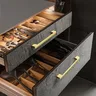 Poignées armoires portes tiroirs or brossé moderne… – vue 5