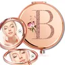 Miroir rond de maquillage grossissant Double face en métal – vue 5