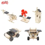 Kit de tige d&rsquo;énergie solaire ventilateurs de voiture électrique Technologia Science outil expérimental apprentissage jeux de puzzle éducatifs en bois pour les enfants