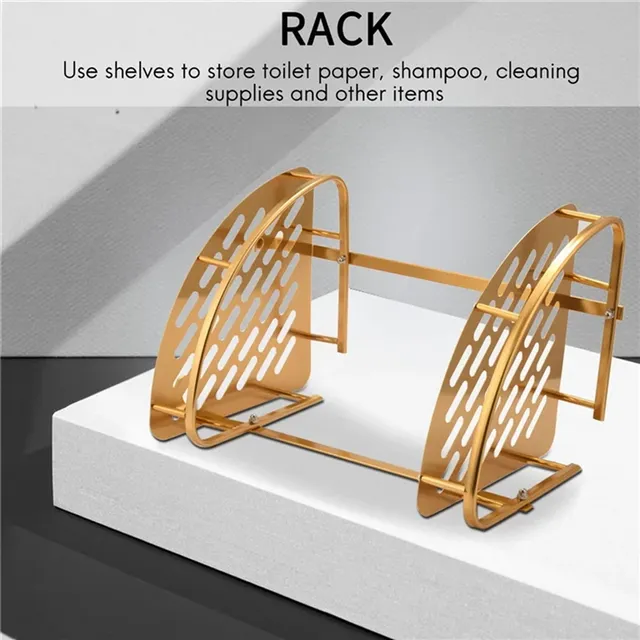 Étagère murale dorée pour salle de bain – vue 4