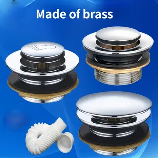 Bonde lavabo mécanisme clicclac laiton massif chromé finition miroir…