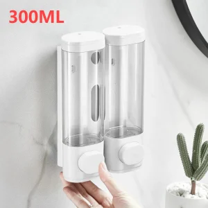 Distributeur mural de shampoing et de douche à tête simple ou double, récipient liquide Regina, accessoire pour le bain, 300ml