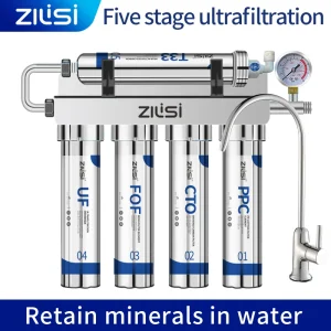 Purificateur d&rsquo;eau par Ultrafiltration en 5 étapes, purificateur d&rsquo;eau potable directe domestique, filtre à eau du robinet PH75 retient l&rsquo;eau minérale