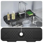 Protection contre les éclaboussures pour évier de cuisine, tapis de robinet en Silicone 17&prime; &lsquo;X5.9 », conception de pente à 5 degrés, meilleure vente
