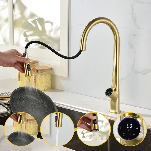 Robinet d'évier de cuisine à capteur de luxe moderne – vue 2