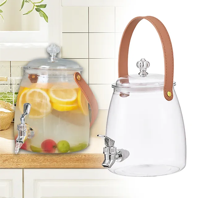 Distributeur boissons transparent borosilicate robinet… – vue 3