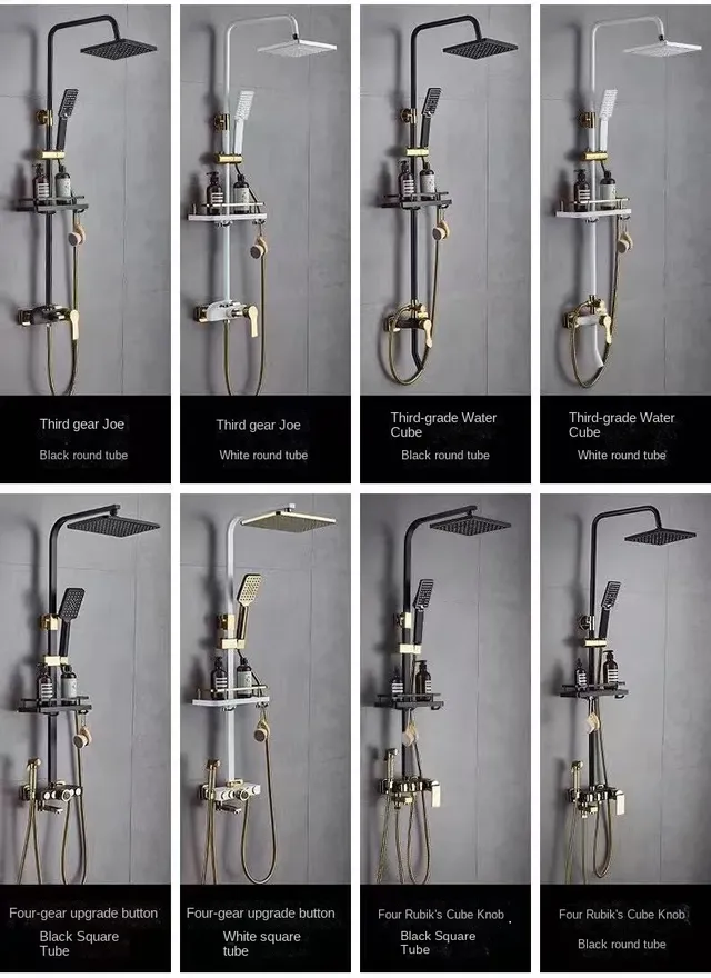 Ensemble de pomme de douche noire de Style européen pour… – vue 5