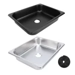 Évier de cuisine carré en acier inoxydable avec sortie de 40mm, accessoires pour caravane, Hurhome, bateau, 325x265x65mm