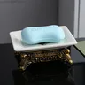 Porte-savon en céramique salle de bains 2 grilles boîte… – vue 3