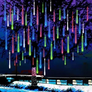Guirxiété lumineuse LED Meteor Shower, étanche, chute de pluie, nickel é de gouttes, fête de Noël, décoration de vacances, 30 cm, 50cm