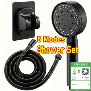 Pommeau de douche à main haute pression avec support et tuyau