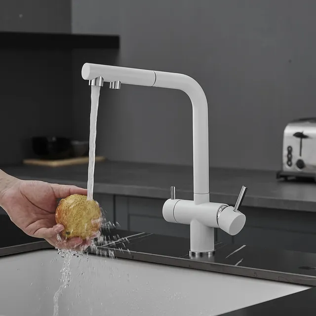 Robinets d'évier de cuisine avec filtre extractible à 3… – vue 2