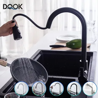 Robinet cuisine noir mat bec haut escamotable douchette main jet…