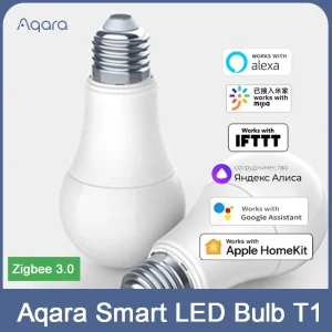 Aqara ampoule LED intelligente T1 maison intelligente fonctionne avec l’application MI Home alexa ifttt google homekit Alice APP couleur E27 2700K-6500K lumière intelligente Aqara ampoule LED intelligente T1 maison intelligente fonctionne avec l’application MI Home alexa ifttt google homekit Alice APP couleur E27 2700K-6500K lumière intelligente