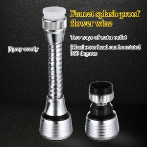 Extension d&rsquo;adaptateur de robinet d&rsquo;évier, pièces de rechange, robinets de cuisine, bec de pulvérisation, anti-éclaboussures, prolongateur de filtre d&rsquo;aérateur étendu