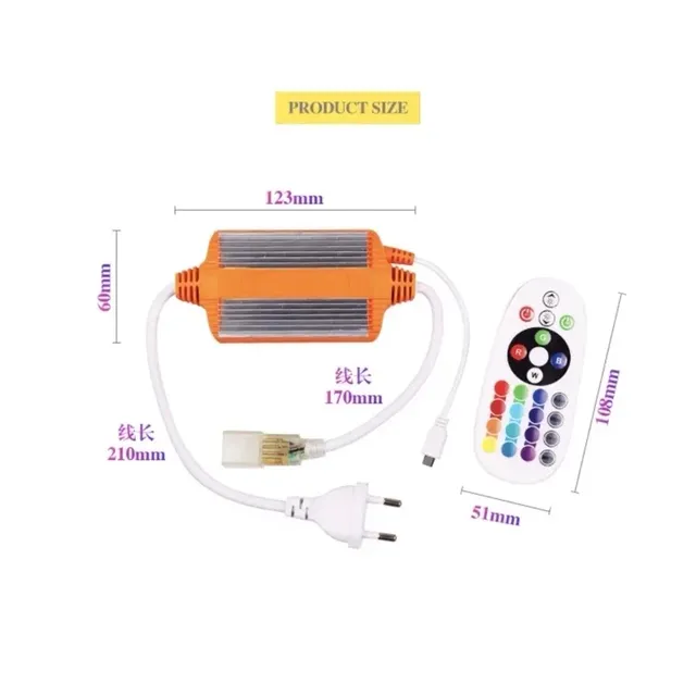 Contrôleur de lumière LED RVB avec télécommande – vue 2