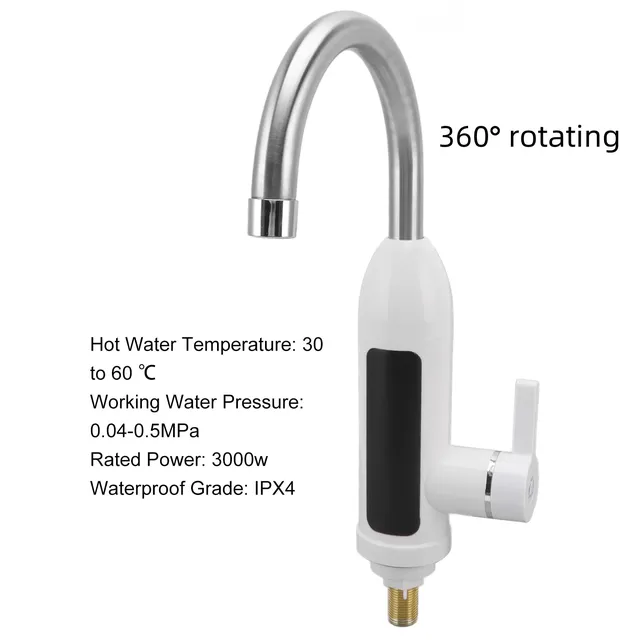 3000W 220V électrique cuisine chauffe-eau robinet… – vue 4