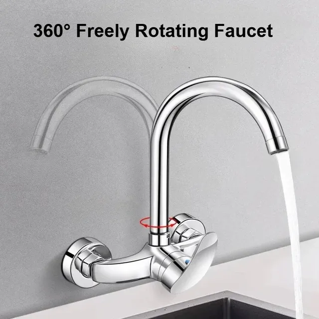 Dans le mur Robinet de cuisine Lavabo chaud et froid… – vue 2