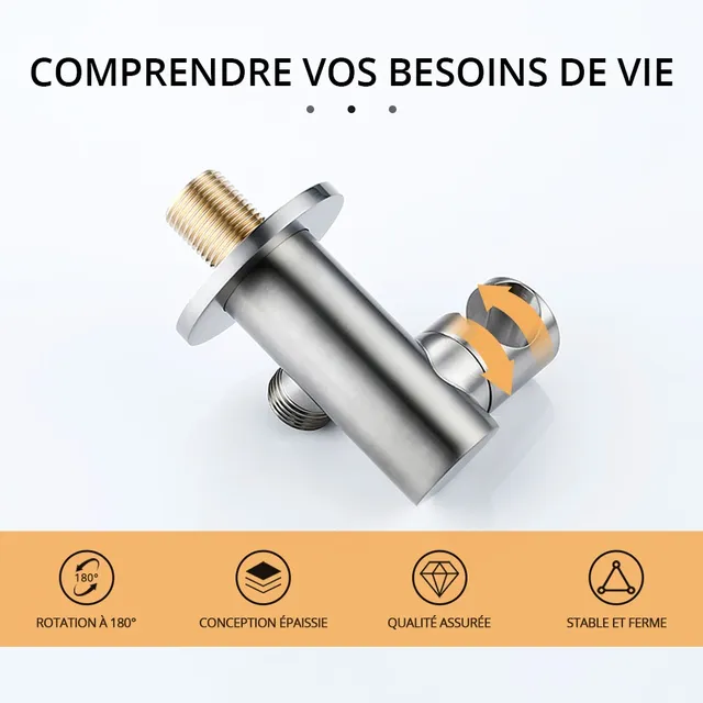 Robinet de douche mural à 3 voies – vue 4
