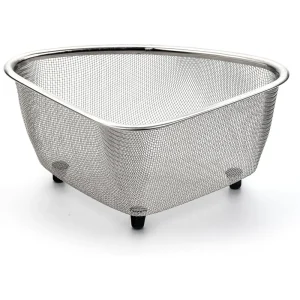Panier de passoire en acier inoxydable pour évier de cuisine, pour la collecte des déchets alimentaires, outil de cuisine lavable au lave-vaisselle pour égoutter et rinçage