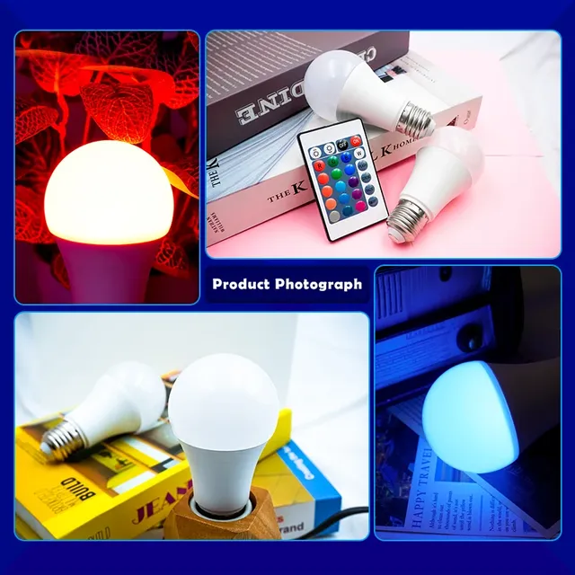 Ampoules LED AC 220V E27 RGB Bombillas lampe à LED… – vue 4