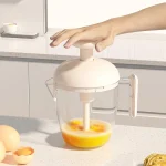 Batteur à œufs mélangeur à main fouet à œufs semi-automatique mousseur à lait mélangeur d&rsquo;œufs portatif type de presse manuel pour battre les blancs d&rsquo;œufs outil de cuisson