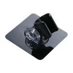 Support de pomme de douche pour salle de bain, maison, blanc, 7.2×7.2cm, support mural Transparent noir, adapté à la plupart des douche